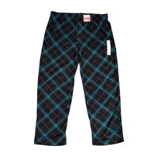 🆕 Wondershop Blue Green Red Plaid Fleece Pajama Pants Elastic Waistband Sz XL